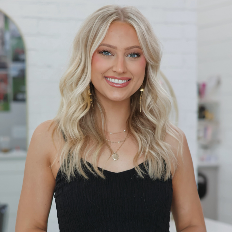 Bailey, hair stylist and makeup artist at Halo Salon + Blowout Bar in Auburn, AL