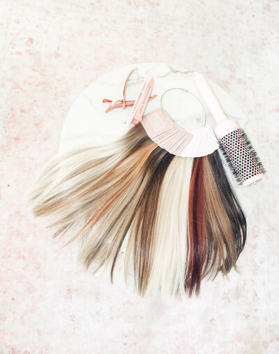 Fan of blonde and brunette Blended by Brittni hair extension shades