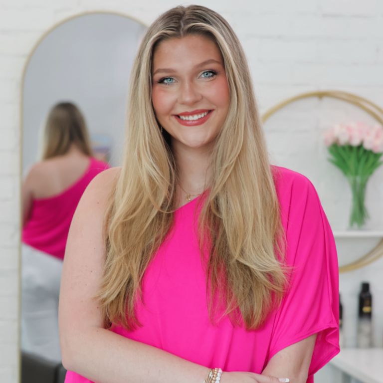 Kortney, hair stylist and makeup artist at Halo Salon + Blowout Bar in Auburn, AL